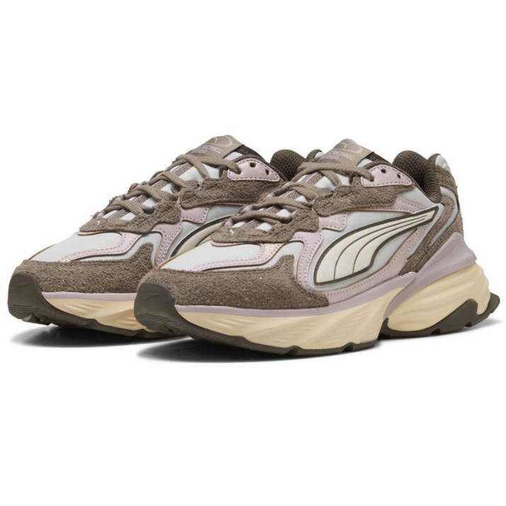 Adidași pentru dame Puma Fade Nitro Ls Brushed Luxe Glacial Gray/Powder Pink, s.39
