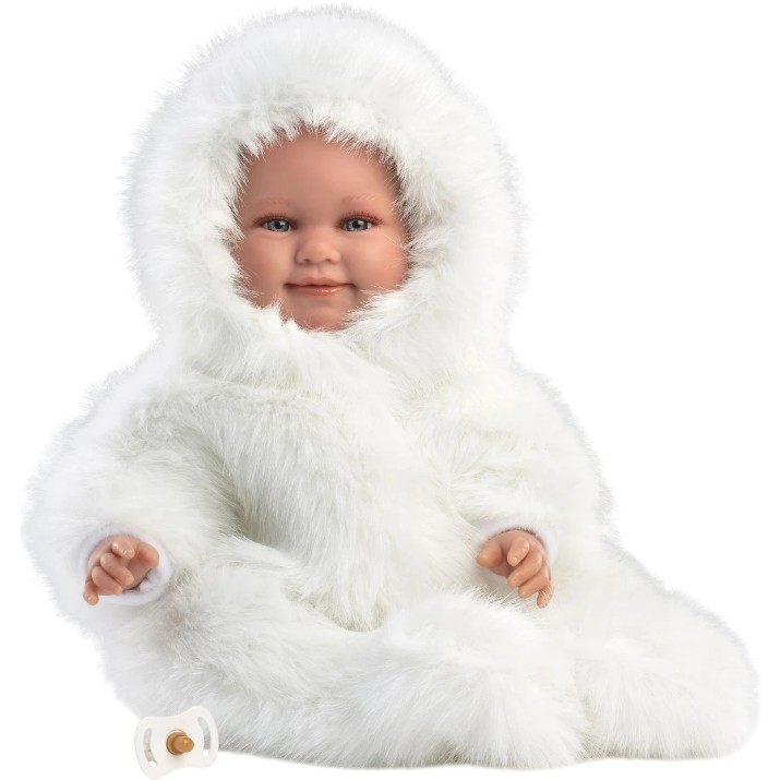Păpușa Llorens Luka Sonrrisas Buzo Blanco 45cm (74505)