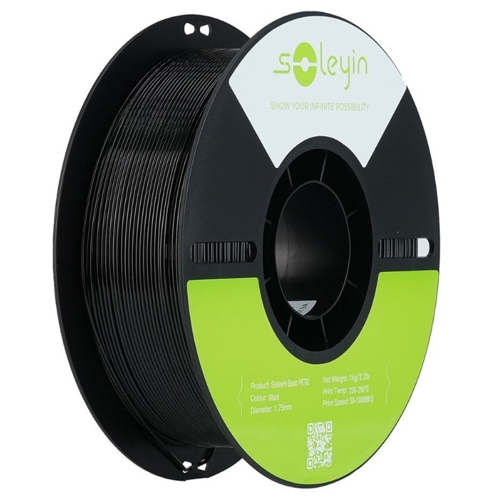 Filament pentru imprimare 3D Creality Soleyin Basic PETG Black 1kg