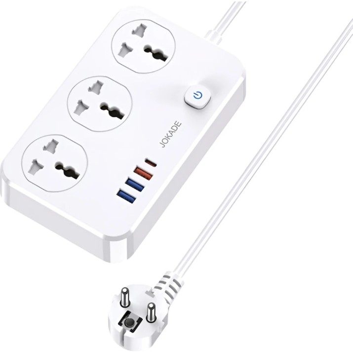 Сетевой фильтр Jokade JB058 3-Outlet EU White