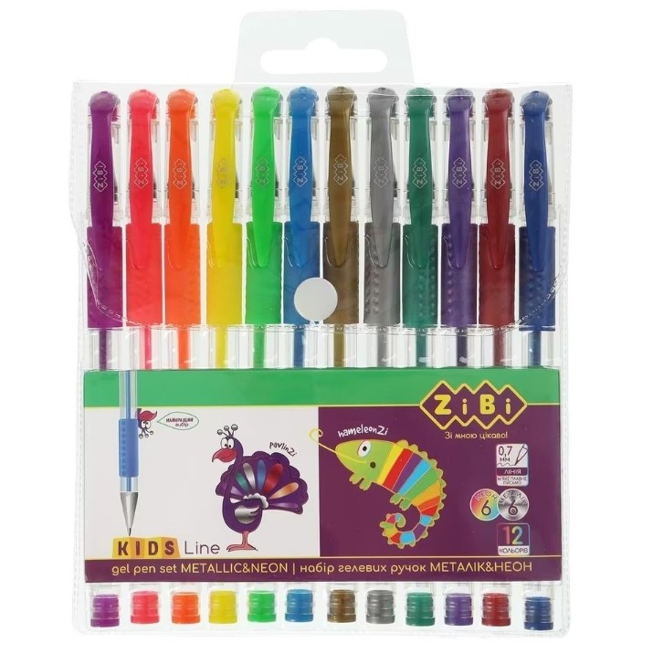 Set de pixuri ZiBi Neon+Metallic 12pcs (ZB.2205-99)