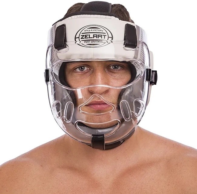 Защитный шлем Zelart XL White/Black (BO-1360)