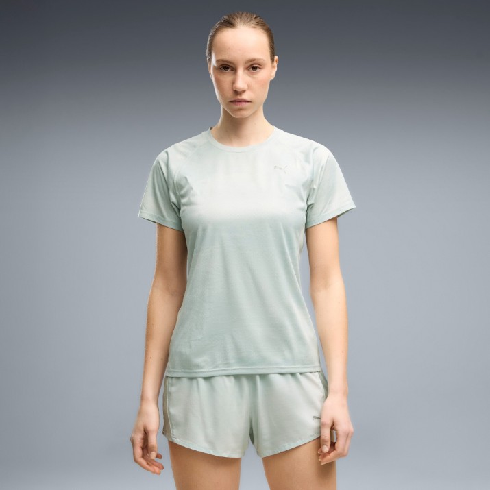 Женская футболка Puma Run Velocity Printed Creme de Mint, s.S