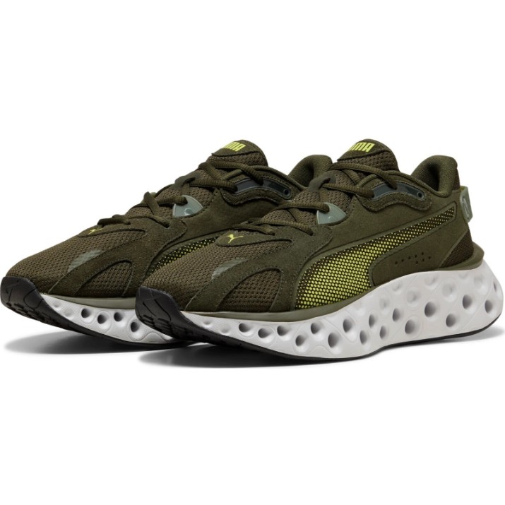 Adidași pentru bărbați Puma Softride Frequence Moss Veil/Lime Squeeze/Puma Black, s.47
