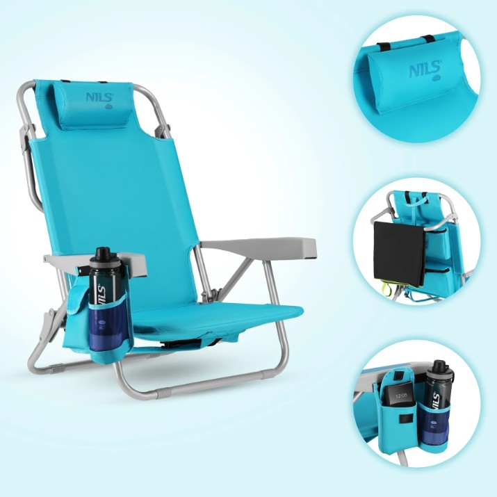 Scaun pliant Nils NC3308 Light Blue
