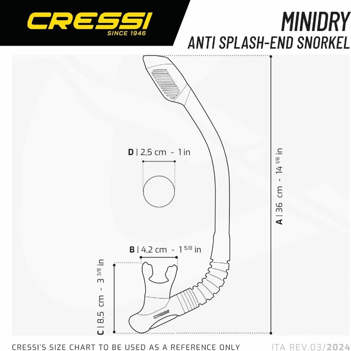 Трубка для ныряния Cressi Minidry Snokrel Sil Clear/Tube Pink (ES258840)