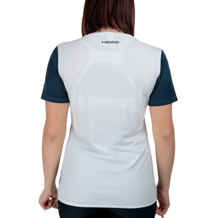 Tricou de dame Head Club 25 Tech T-Shirt Women L Navy/White