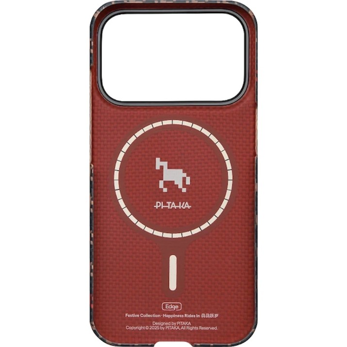 Husa de protecție Pitaka Edge Happiness Rides for iPhone 16 Pro Max, Amber (HR1601PM)