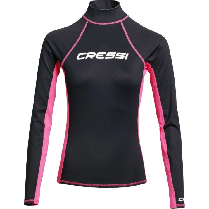 Tricou cu mânecă lungă Cressi Rashguard Black/Pink XL/5 (XLW474405)