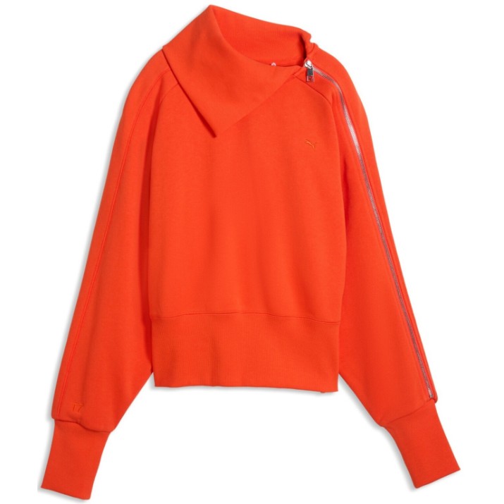 Женская толстовка Puma Asymmetrical Zip Crew Red Flash, s.M