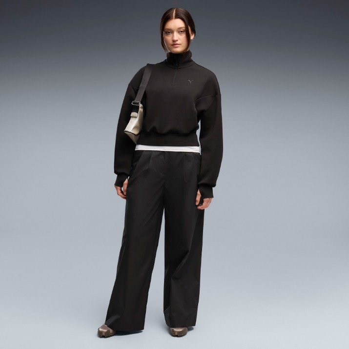 Hanorac damă Puma Pumatech Sense Balloon Sleeve Half-Zip Crew Puma Black, s.S
