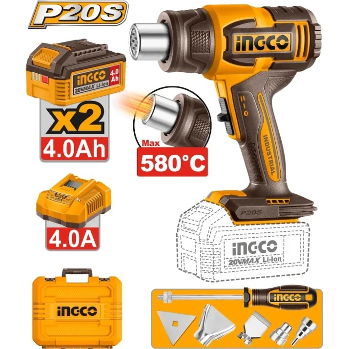 Строительный фен Ingco HGLI20085