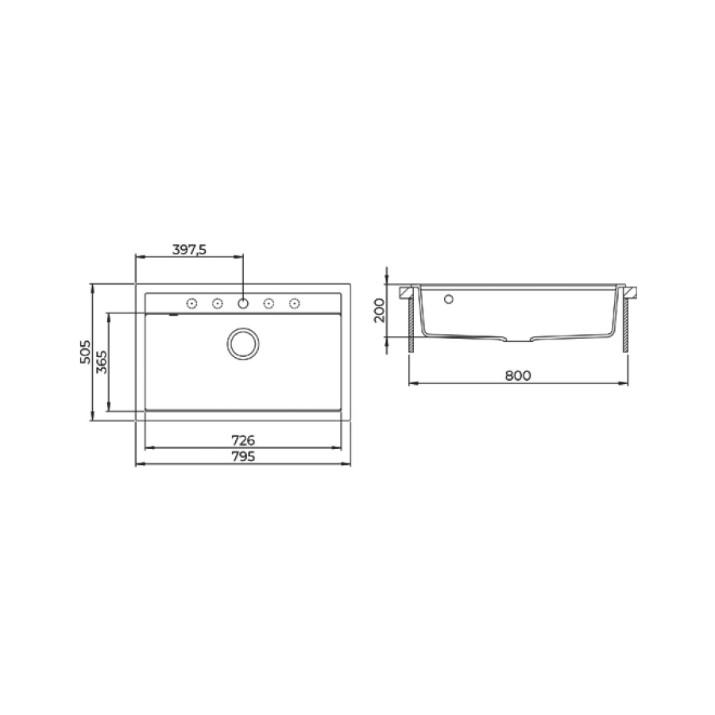 Кухонная мойка Aquasanita Helika SQQ103 Silica