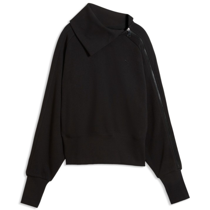 Hanorac damă Puma Asymmetrical Zip Crew Puma Black, s.XL