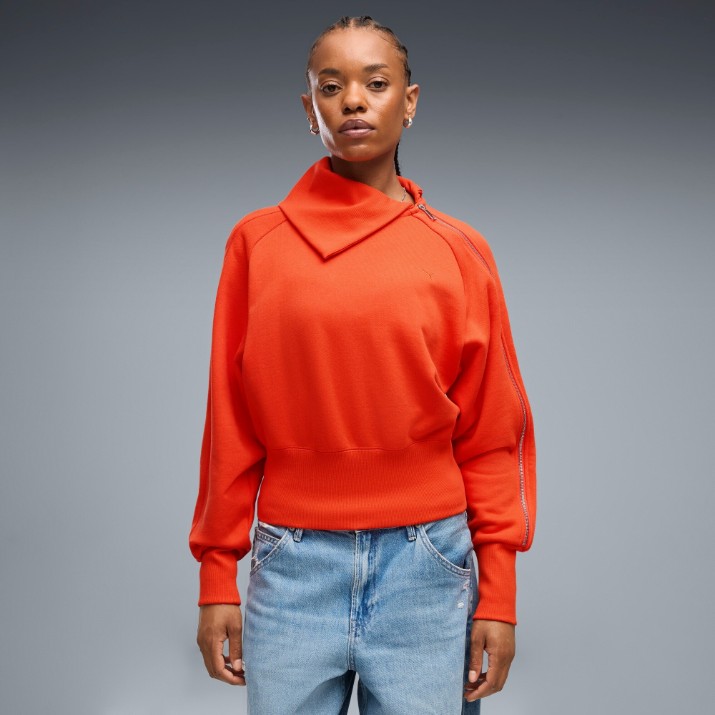 Женская толстовка Puma Asymmetrical Zip Crew Red Flash, s.L