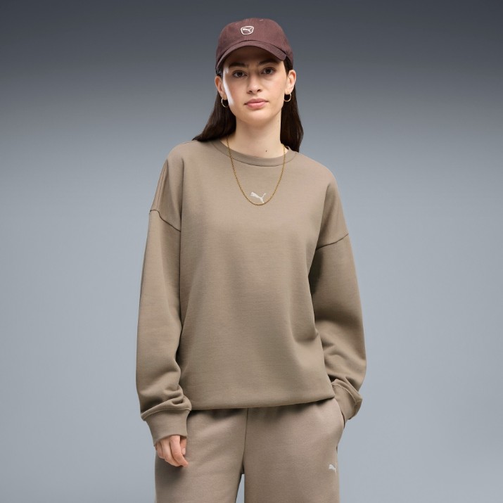 Женская толстовка Puma Ess Oversized Crew Mouse Gray, s.L