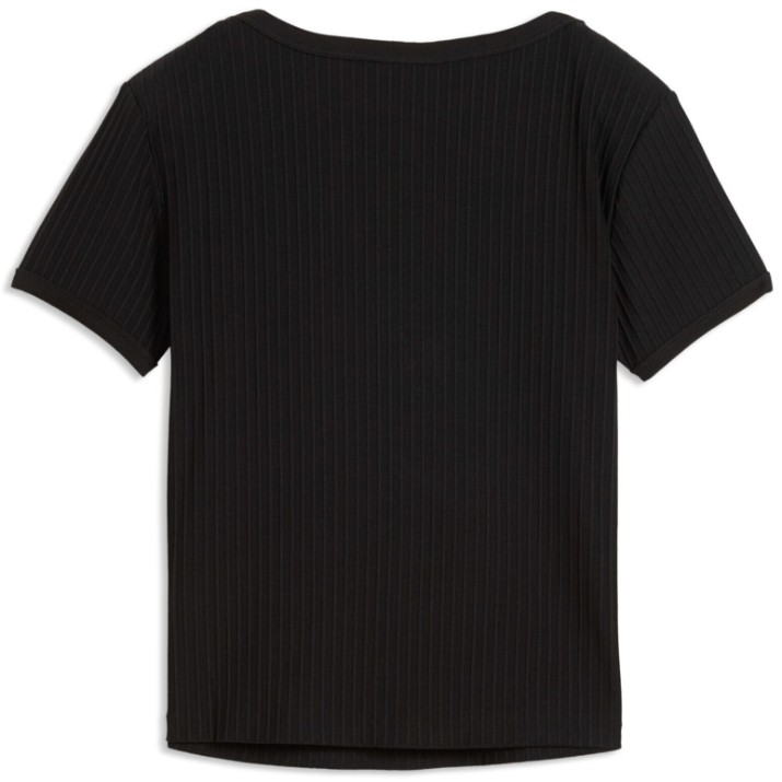 Tricou de dame Puma Ess Ribbed Slim Puma Black, s.M