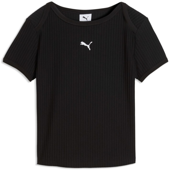 Tricou de dame Puma Ess Ribbed Slim Puma Black, s.L
