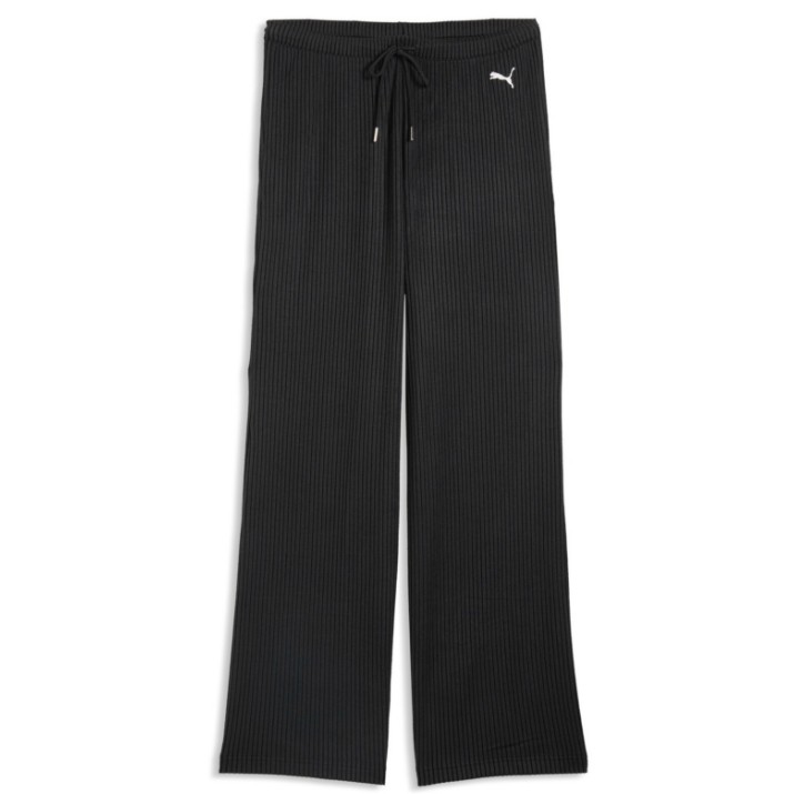 Женские спортивные штаны Puma Ess Ribbed Wide Leg Soft Touch Op Puma Black, s.S