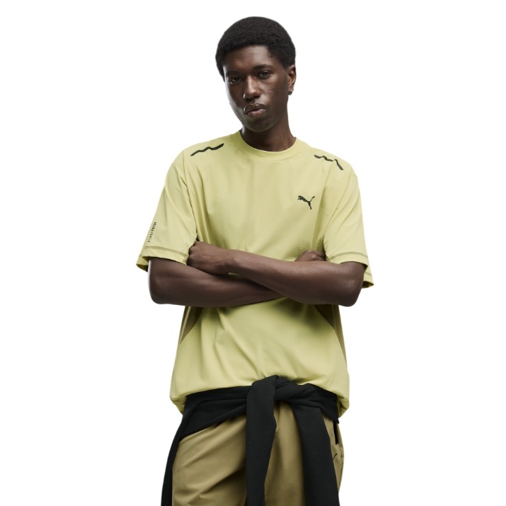 Tricou bărbătesc Puma Pumatech Relaxed Warp Knit Rustic Olive, s.L