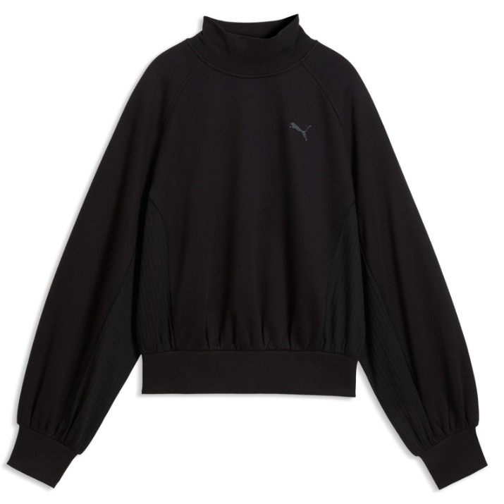 Hanorac damă Puma Her Relaxed Mock Neck Crew Puma Black, s.L