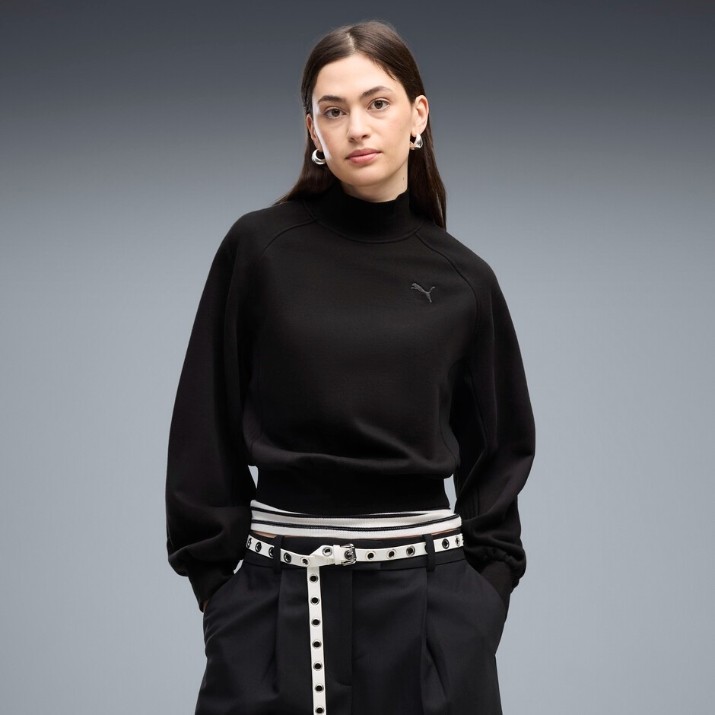 Женская толстовка Puma Her Relaxed Mock Neck Crew Puma Black, s.XS