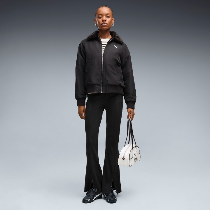 Pantaloni spotivi de dame Puma HER Rib Flared Puma Black, s.L