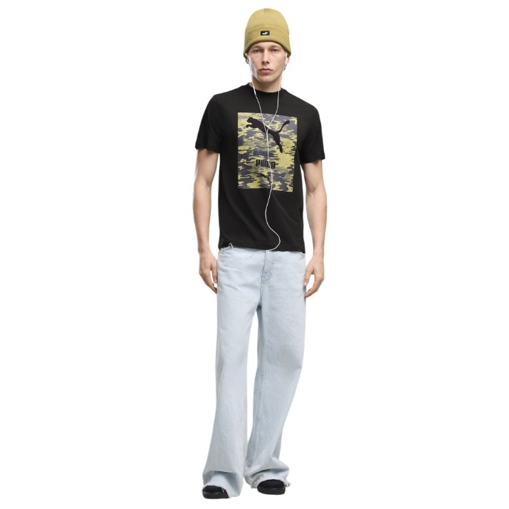 Tricou bărbătesc Puma Sport Camo Graphic Puma Black, s.M