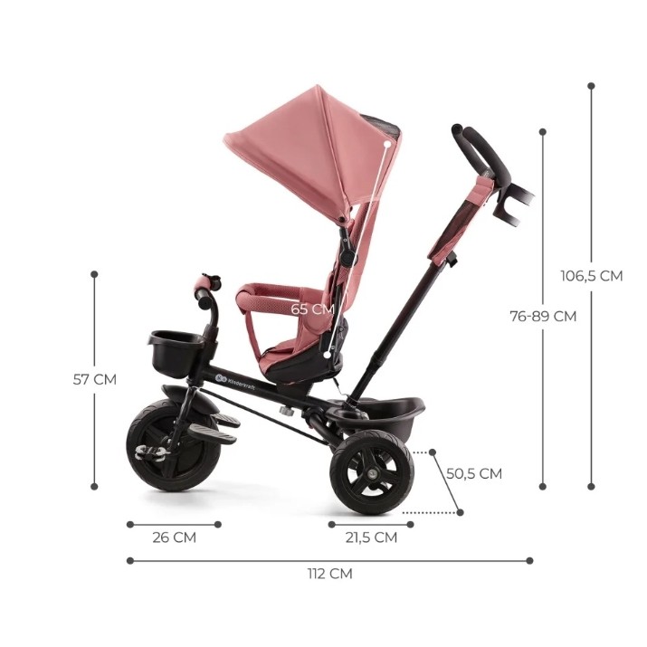 Bicicletă copii Kinderkraft Aveo Rose Pink (KRAVEO00PNK0000)