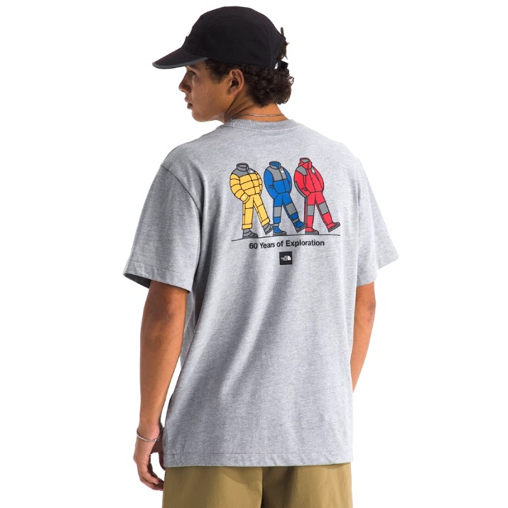 Tricou bărbătesc The North Face Celebration Relaxed Pale Grey Heather, s.XL