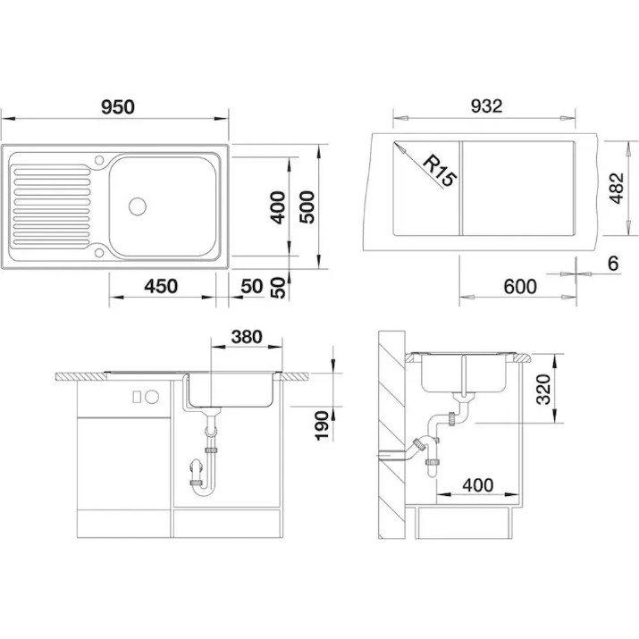 Кухонная мойка Blanco Tipo XL 6S (514243)