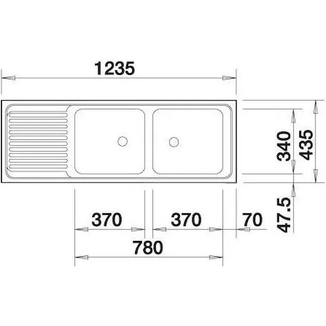 Кухонная мойка Blanco Top EZS 12X4-2 RV (500374)