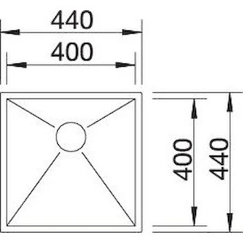 Кухонная мойка Blanco Zerox 400-U (521585)