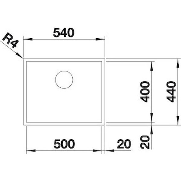 Кухонная мойка Blanco Zerox 500-U (521559)