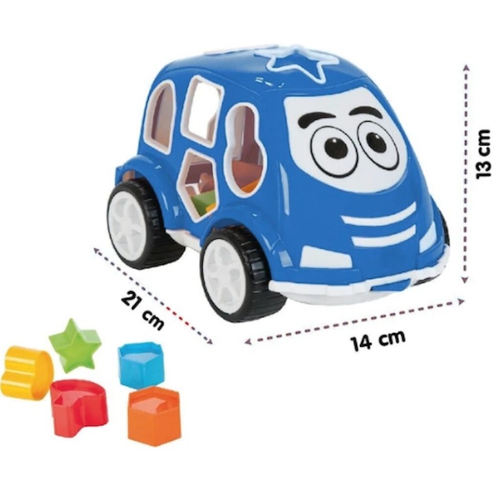 Sortator Pilsan Smart Shape Sorter Car Blue (03187)