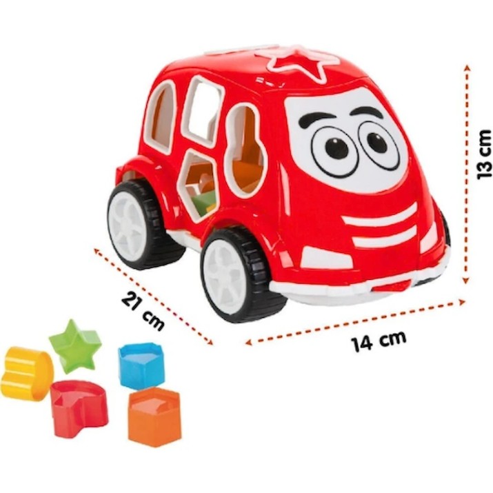 Sortator Pilsan Smart Shape Sorter Car Red (03187)