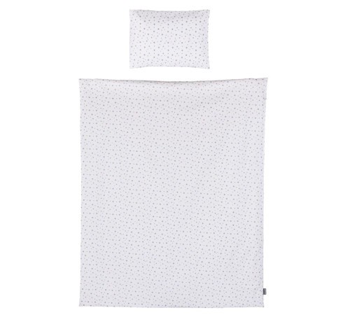 Lenjerie de pat pentru copii Chipolino Stars Grey (SPCET502602)