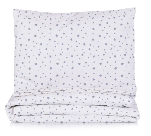 Lenjerie de pat pentru copii Chipolino Stars Grey (SPCET502602)
