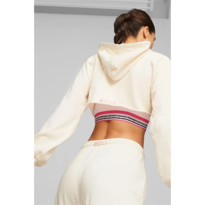 Женская толстовка Puma Lemlem Cropped Longsleeve Ghost Pepper, s.M