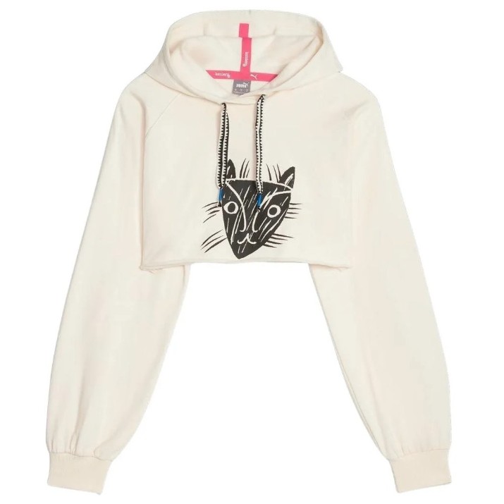 Женская толстовка Puma Lemlem Cropped Longsleeve Ghost Pepper, s.M