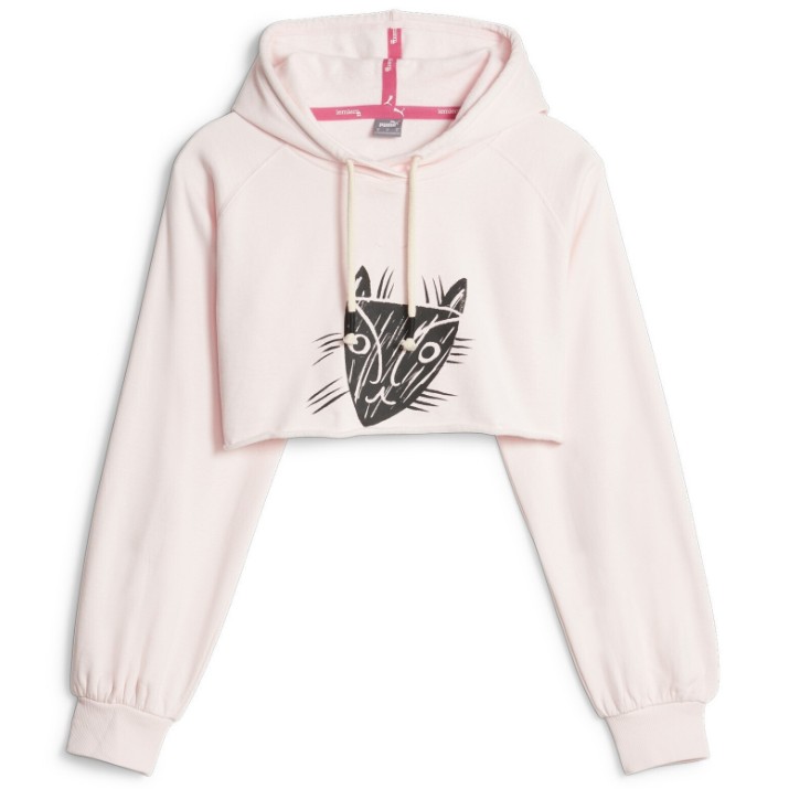 Женская толстовка Puma Lemlem Cropped Longsleeve Frosty Pink, s.S