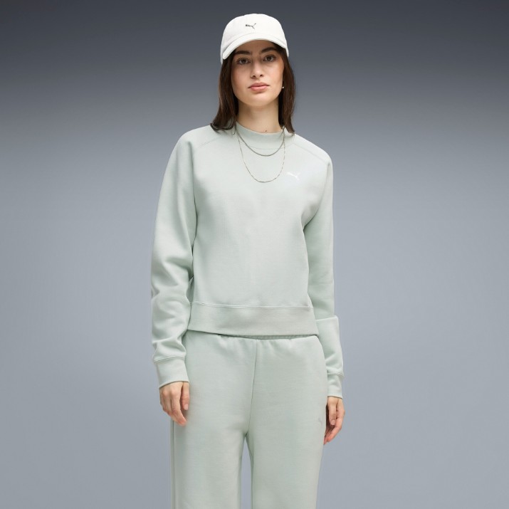 Costum sportiv damă Puma Loungewear Sweat Suit Comfort Fl Cl Creme de Mint, s.XL