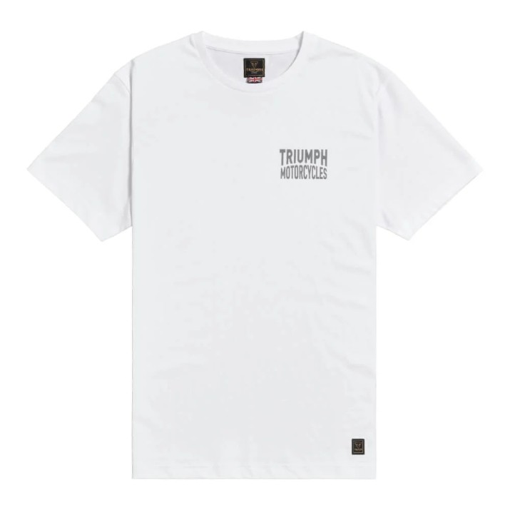 Tricou bărbătesc Triumph Piston Rich White (MTSS25105-M)