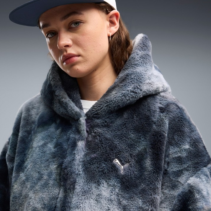 Geacă pentru dame Puma Street Glam Highloft Fleece Inky Depths, s.XS