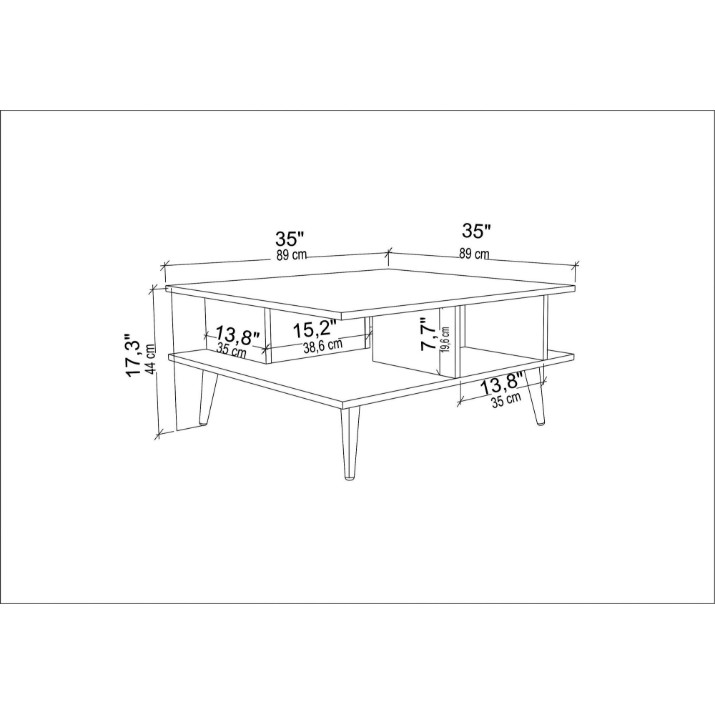 Măsuţă cafea Hanah Home Akya Walnut Black