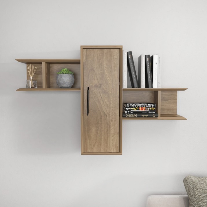 Настенная полка Hanah Home Olida Walnut