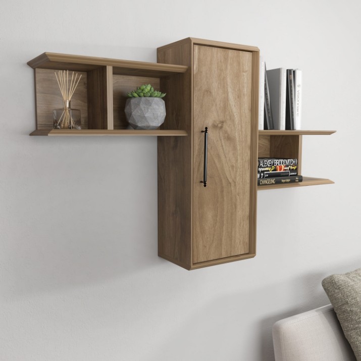 Настенная полка Hanah Home Olida Walnut