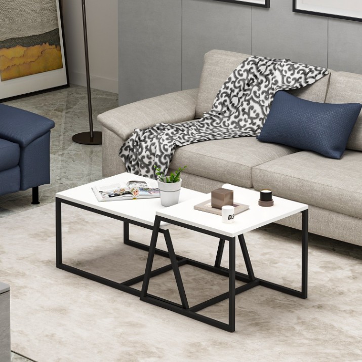 Set măsuţe cafea Hanah Home Minimal White