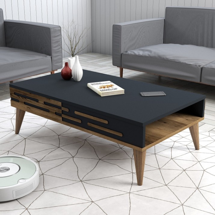 Журнальный столик Hanah Home Valensiya Walnut Anthracite