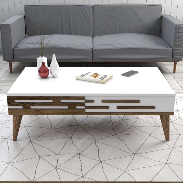 Măsuţă cafea Hanah Home Valensiya Walnut White